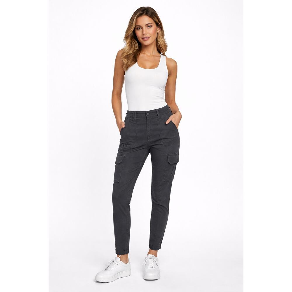 Spanx Women’s Cargo Pants Size Large Gray High Rise Stretch